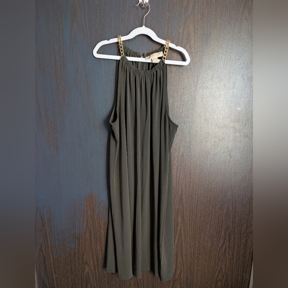 reserved Michael Kors sleeveless shift halter dress - Picture 2 of 7